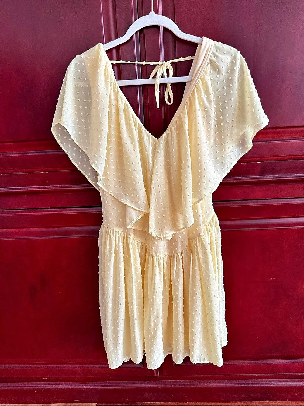 NASTY GAL Mini Dress Yellow Size 4 Like New